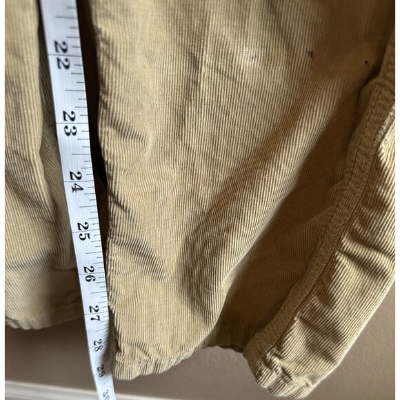 American Eagle Corduroy Tan Brown Overalls Size XXS Fall Cozy Preppy Layer Flaws - Picture 11 of 13